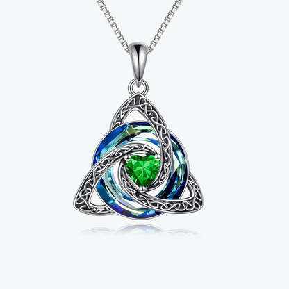 Celtic Birthstone Shield Necklace – Your Birthstone, Your Symbol, Your Story ✨