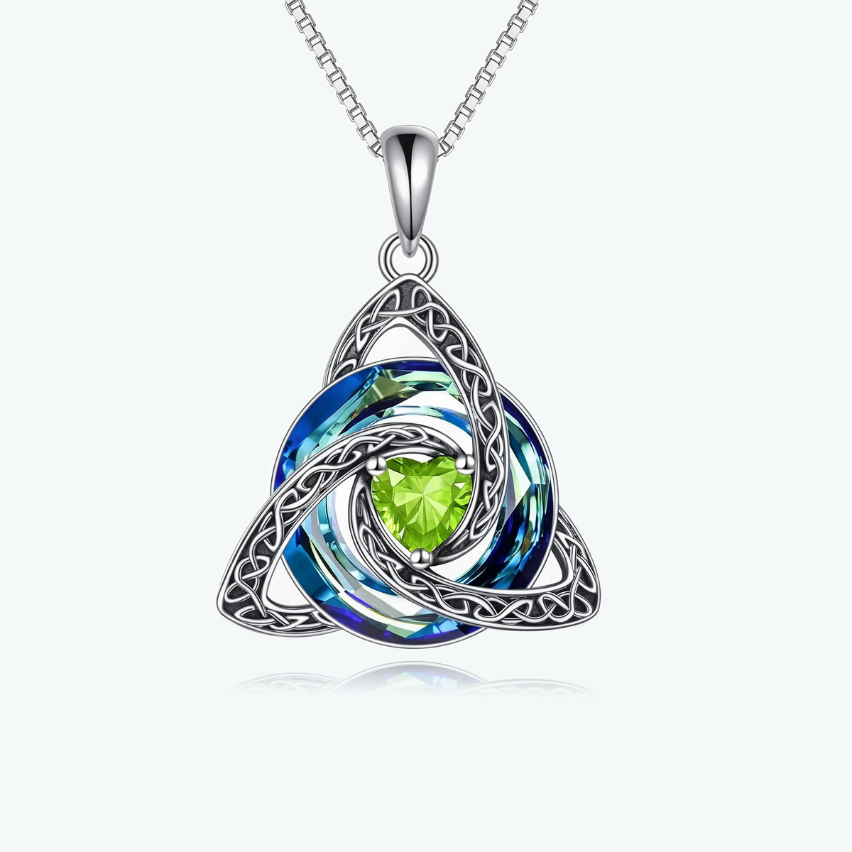 Celtic Birthstone Shield Necklace – Your Birthstone, Your Symbol, Your Story ✨