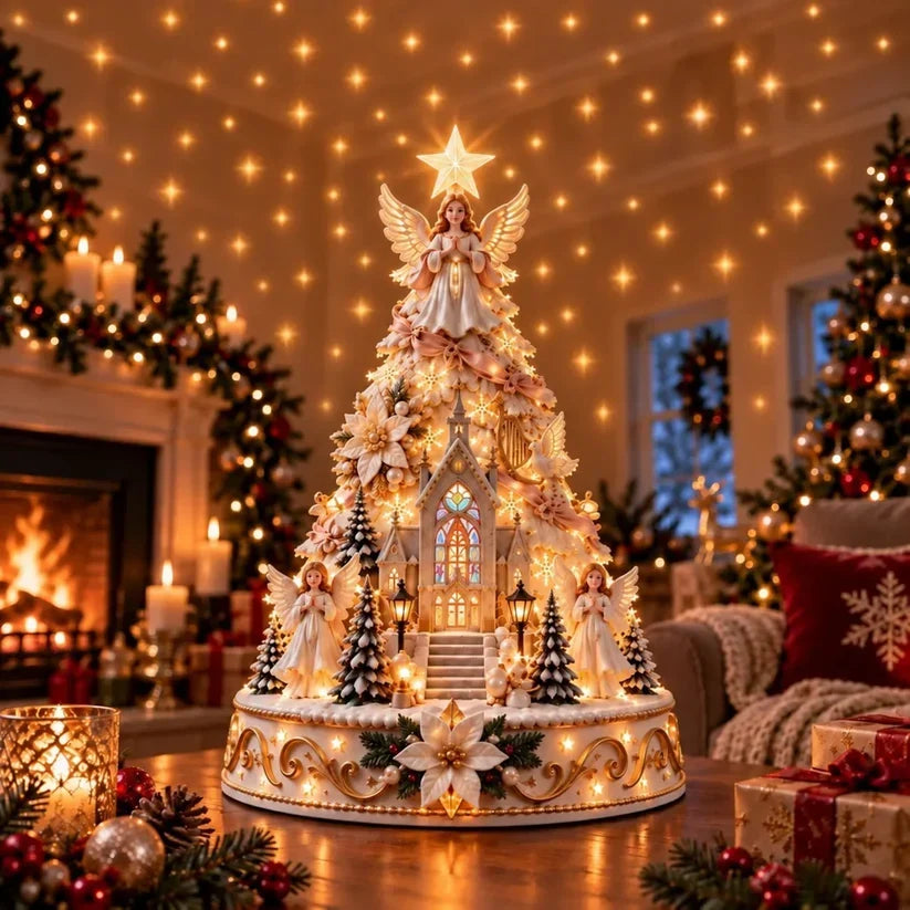 🎄Christmas Village Projection Centerpiece – 4 Themed Villages