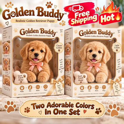 🎄 49% OFF – Golden Buddy™ Realistic Golden Retriever Puppy