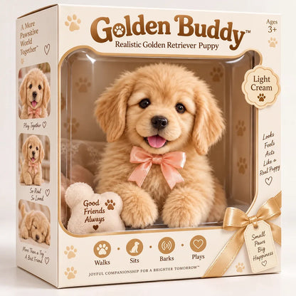 🎄 49% OFF – Golden Buddy™ Realistic Golden Retriever Puppy