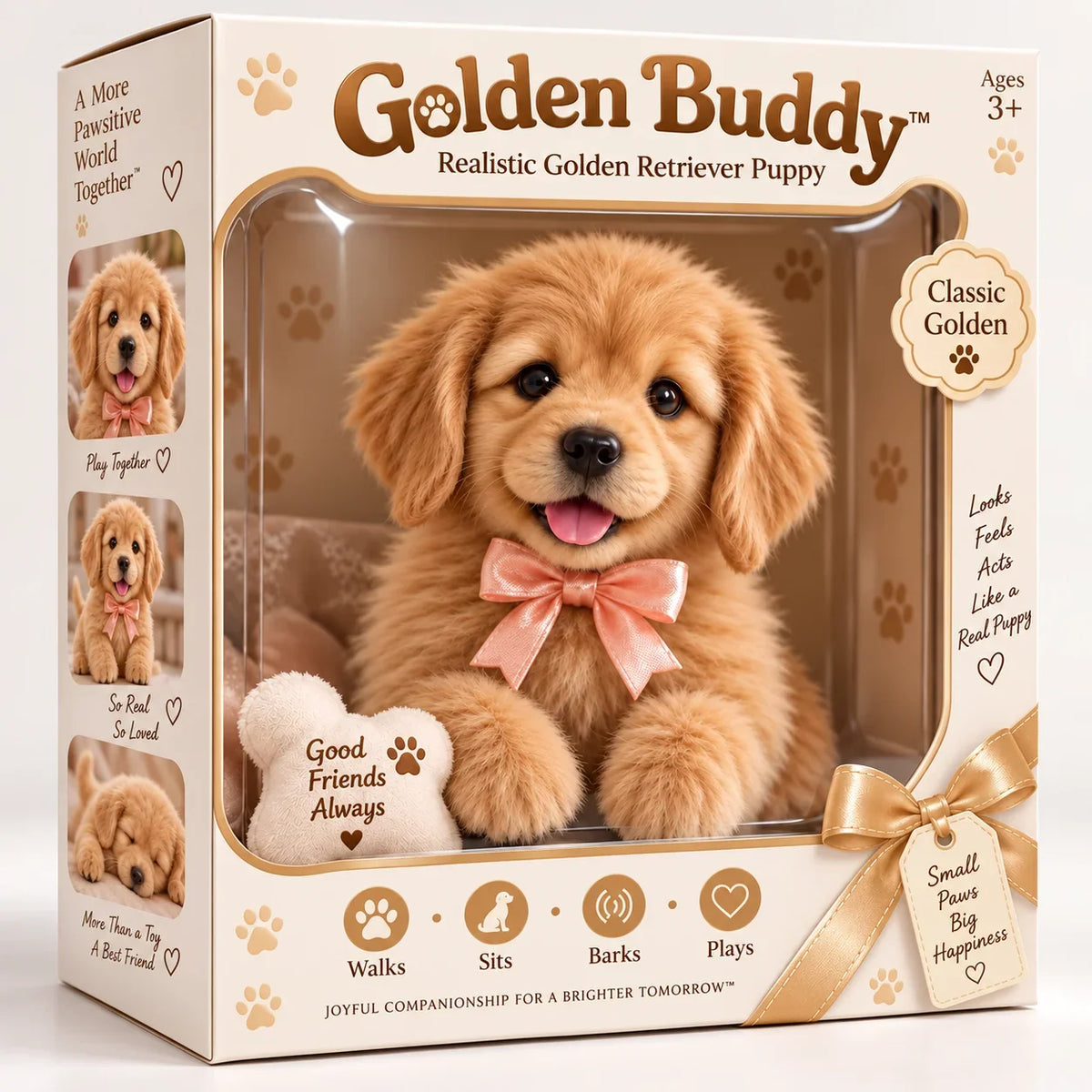 🎄 49% OFF – Golden Buddy™ Realistic Golden Retriever Puppy