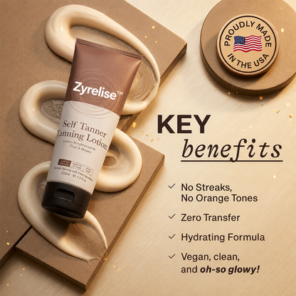 Up to 80% OFF Zyrelise™ Natural Self Tanner Lotion Hydrating Streak Free Glow