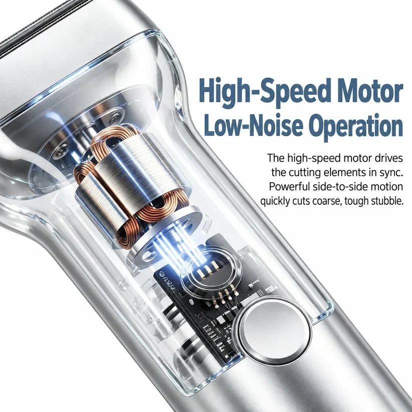🪒Men's Rechargeable Foil Electric Shaver ⚡🧔– Efficient Close Shaving, Cordless Portable Wet & Dry Beard Razor for Daily Grooming