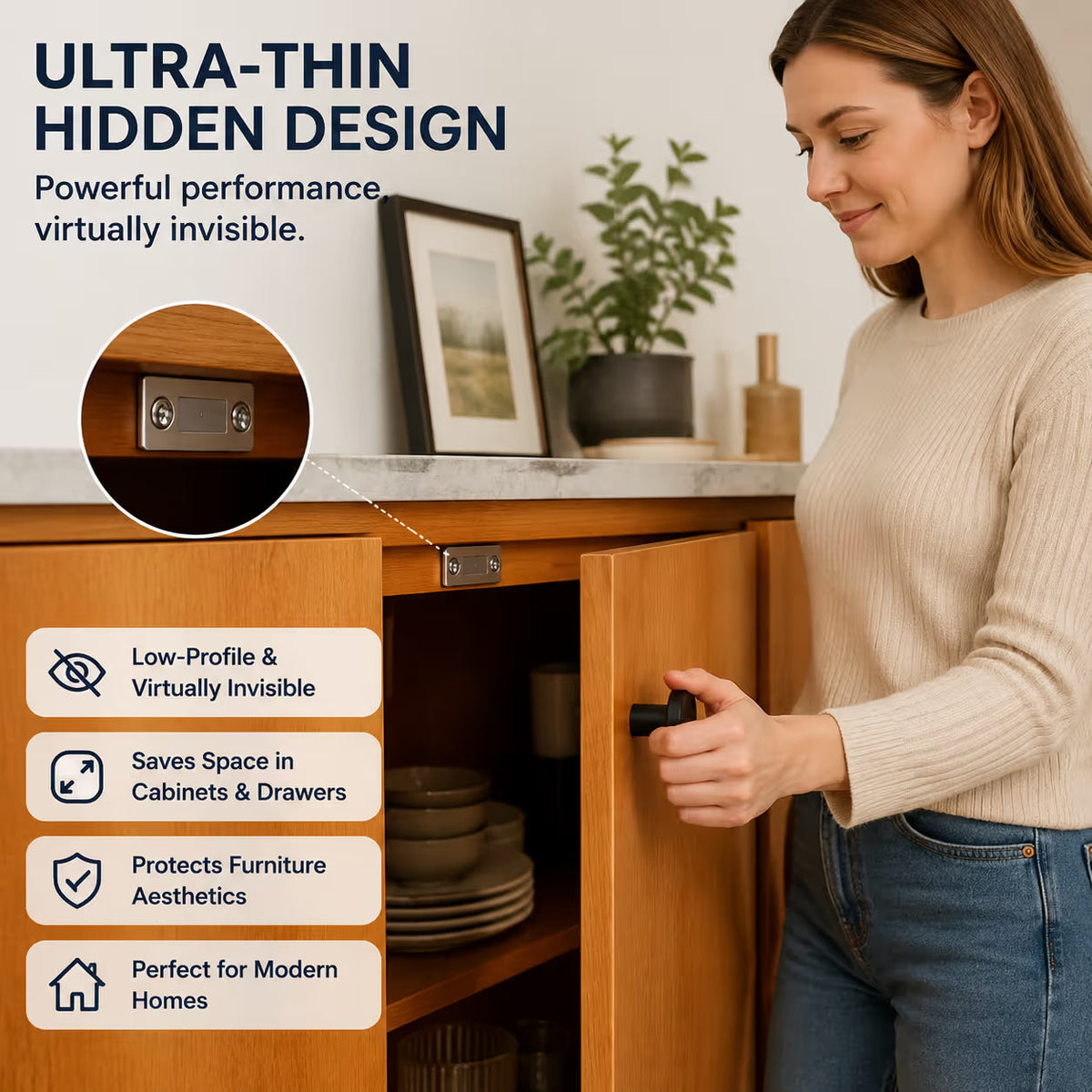 🧲 Tired of Loose Cabinet Doors? This Magnetic Catch Fixes It in Seconds