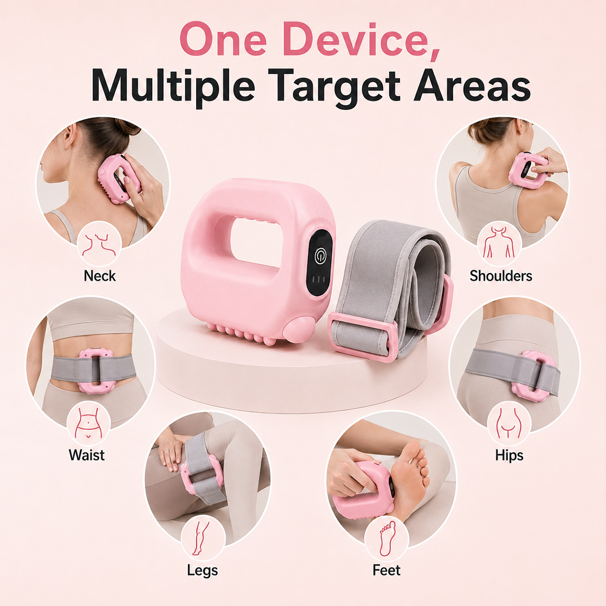 Zyrelise™  Hands-Free Fascia Massager for Muscle Relaxation & Recovery
