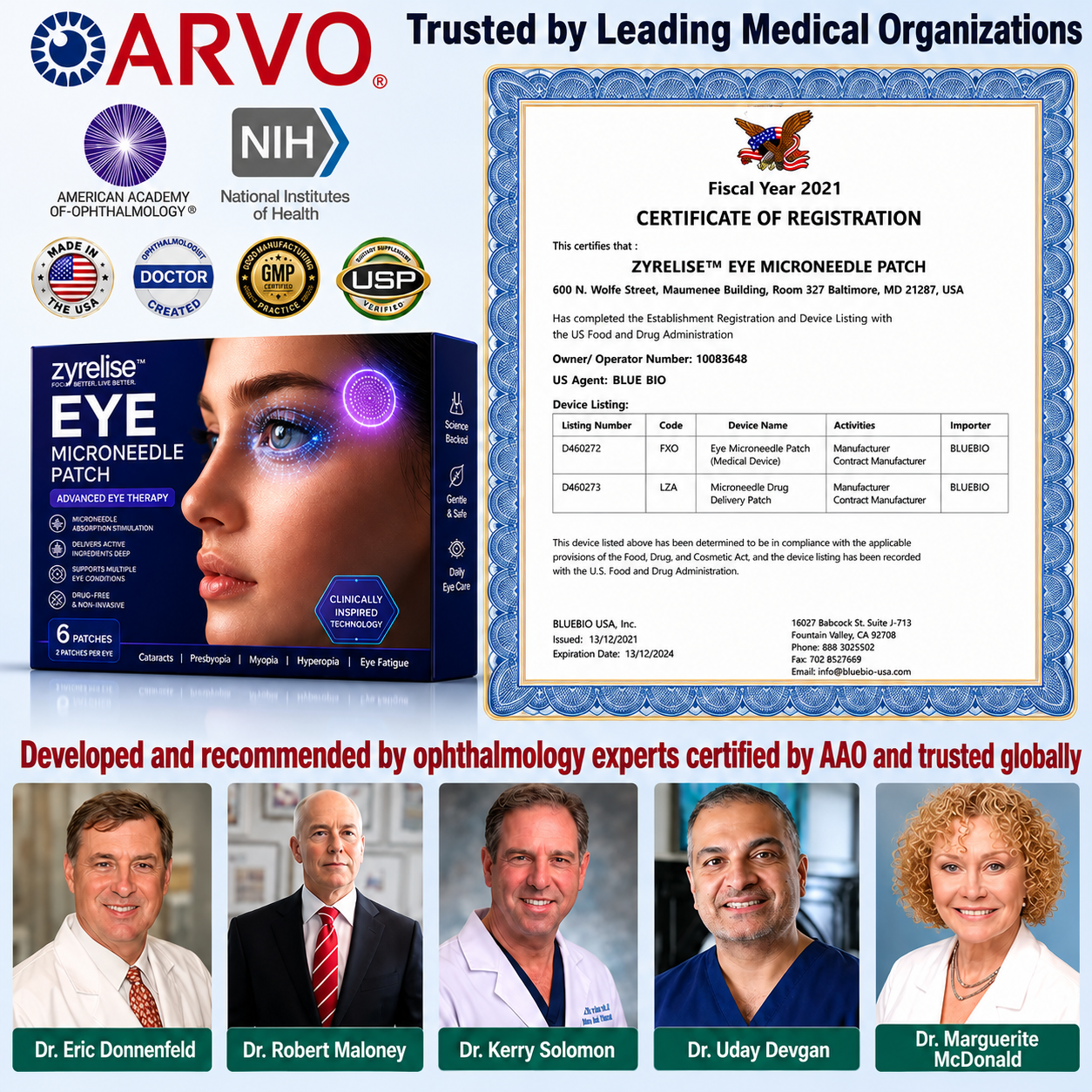 Zyrelise™ Transdermal Vision-Repair Eye Microneedle Patch (Suitable for presbyopia, dry eye syndrome, glaucoma, and cataracts)