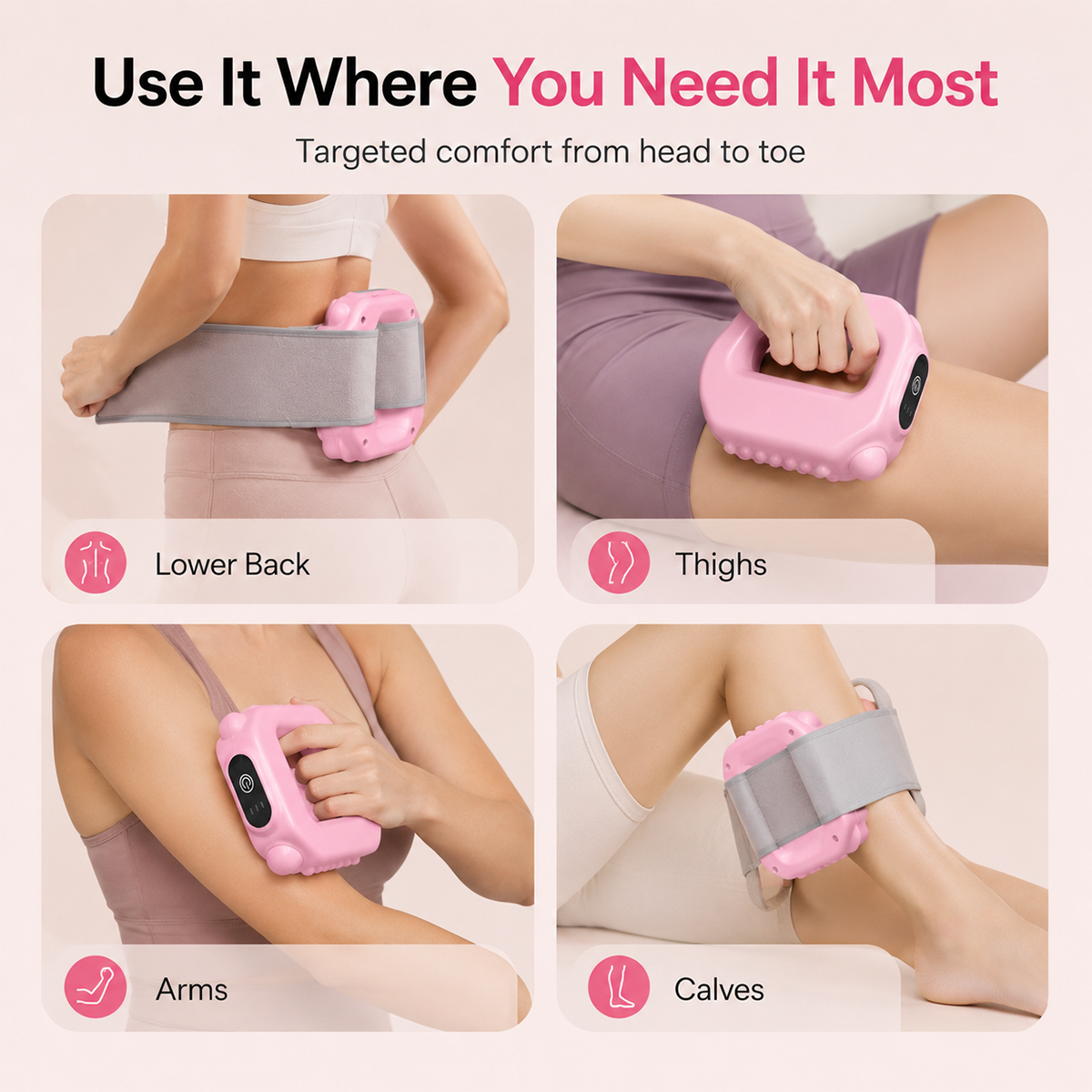 Zyrelise™  Hands-Free Fascia Massager for Muscle Relaxation & Recovery