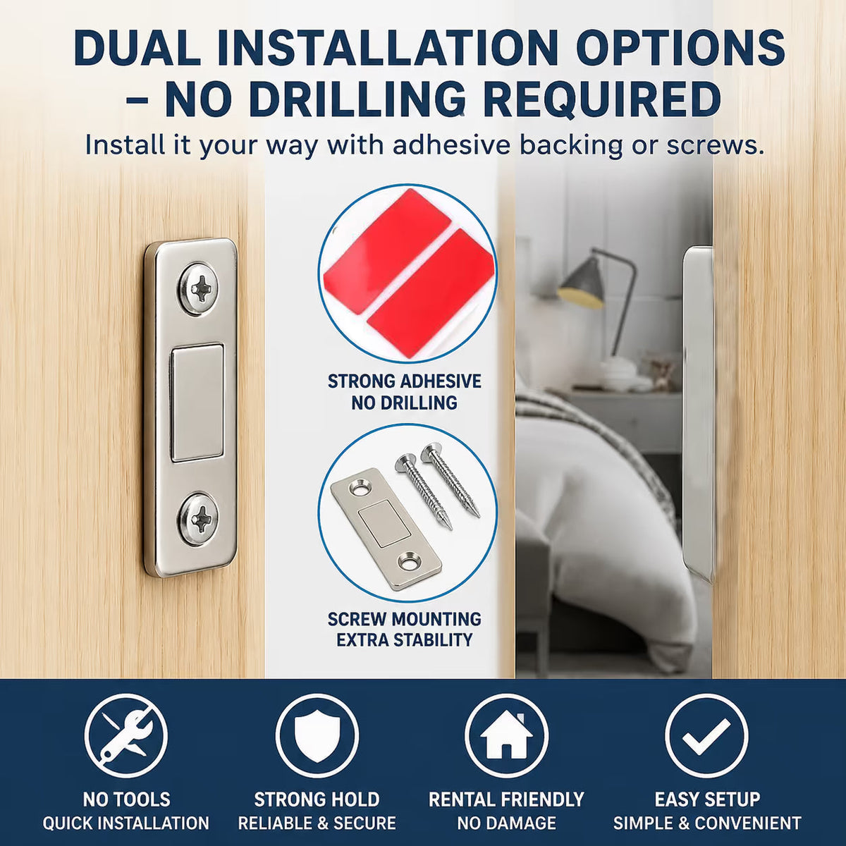 🧲 Tired of Loose Cabinet Doors? This Magnetic Catch Fixes It in Seconds