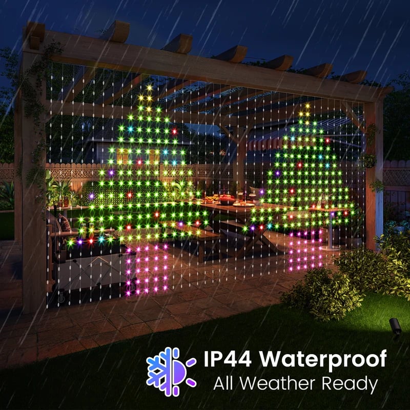 ✨ Smart 300 LED Curtain Lights – Custom Animations, Music Sync & App Control