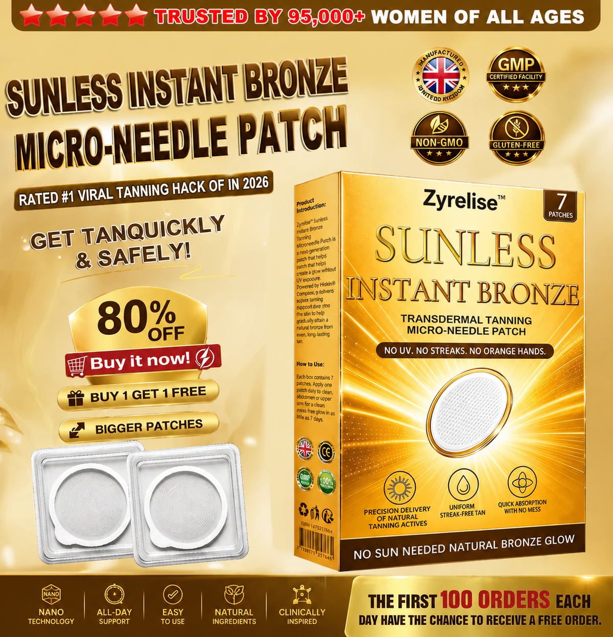 𝑶𝒇𝒇𝒊𝒄𝒊𝒂𝒍 𝑺𝒕𝒐𝒓𝒆 | ☀️☀️ Zyrelise™ 𝐒𝐮𝐧𝐥𝐞𝐬𝐬 𝐈𝐧𝐬𝐭𝐚𝐧𝐭 𝐁𝐫𝐨𝐧𝐳𝐞 𝐓𝐚𝐧𝐧𝐢𝐧𝐠 𝐌𝐢𝐜𝐫𝐨𝐧𝐞𝐞𝐝𝐥𝐞 𝐏𝐚𝐭𝐜𝐡 🇬🇧 (𝐉𝐮𝐬𝐭 𝐨𝐧𝐜𝐞 𝐚 𝐝𝐚𝐲) 𝐕𝐢𝐬𝐢𝐛𝐥𝐞 𝐁𝐫𝐨𝐧𝐳𝐞 𝐆𝐥𝐨𝐰 𝐢𝐧 𝟕 𝐃𝐚𝐲𝐬 ✅ 𝐍𝐨 𝐔𝐕, 𝐍𝐨 𝐎𝐫𝐚𝐧𝐠𝐞, 𝐍𝐨 𝐒𝐭𝐫𝐞𝐚𝐤𝐬, 𝐍𝐨 𝐃𝐇𝐀, 𝐍𝐨 𝐌𝐞𝐬𝐬.
