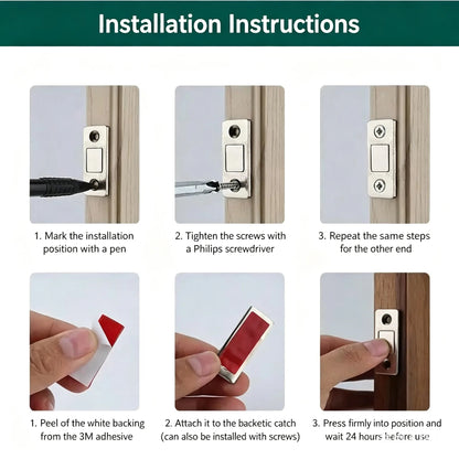 🧲 Tired of Loose Cabinet Doors? This Magnetic Catch Fixes It in Seconds